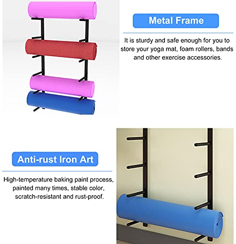 Support tapis de yoga mural en fer : la solution gain de place ajustable