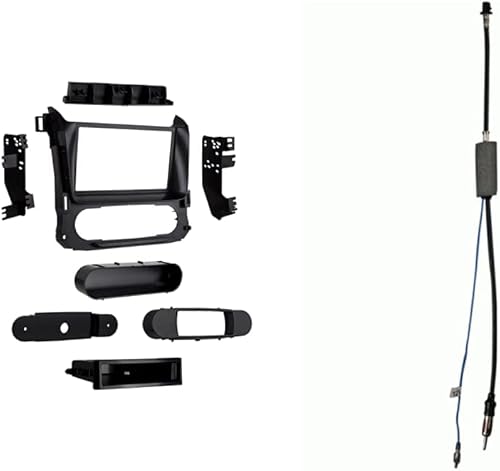 Miniatura 6 de Metra 99-3015G Kit de salpicadero de instalación DIN dobleindividual para Tahoe, Suburban y Yukon 2015 (negro) y cable adaptador de antena a radio
