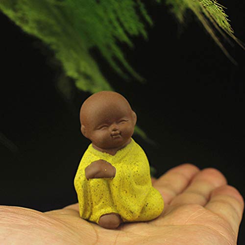 Milisten 4 Pcs Pequenas Figuras de Monge Pequena Estátua de Monge Buda Decorações Zen Figura Jardim