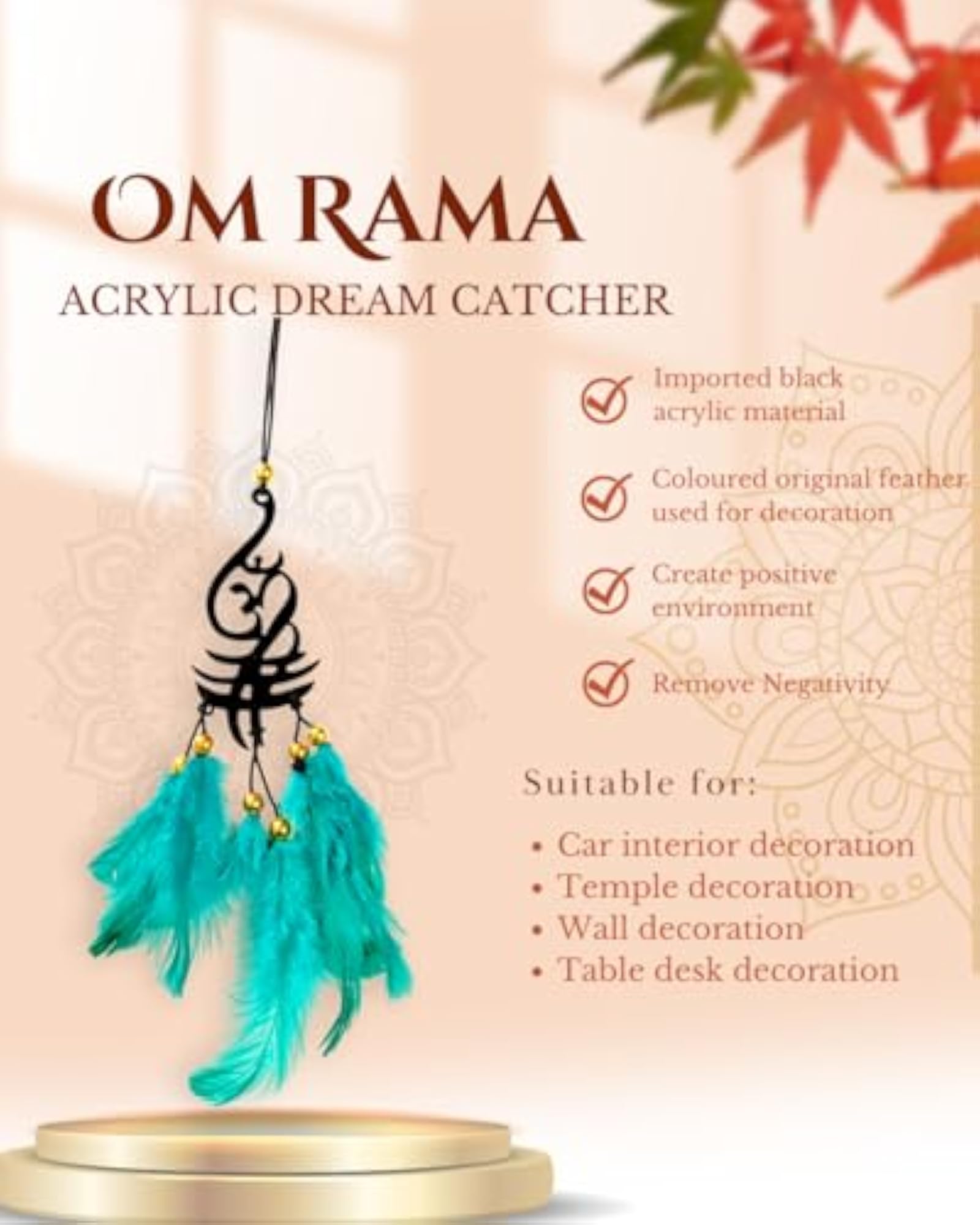 Om Rama Dream Catcher Car Hanging Ornament