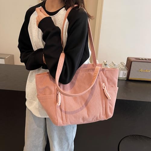 Casual Tote bag Plain Corduroy Shoulder Bag Lightweight Laptop Bag Stachel Bag Travel Daypacks3