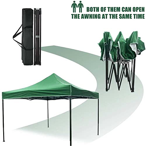 BAKAJI Cenador de 3 x 3 Metros Plegable de Tejido de poliéster Impermeable con Estructura de Metal Plegable de acordeón, Carpa portátil para ferias, mercados, Jardines, Exteriores + Bolsa para - imagen 4