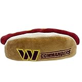 NFL Washington Commanders HOT Dog Plush Dog & CAT Squeak Toy - Cutest HOT-Dog Snack Plush Toy for Dogs & Cats with Inner Squeaker & Beautiful Football Team Name/Logo