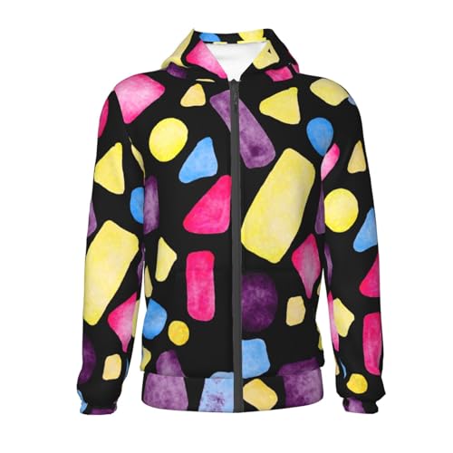 Watercolor Kid Hoodies Boys Zip Up Sweatshirts Girls Pullover with Pocket2