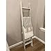 BarnwoodUSA Rustic Farmhouse Blanket Ladder - Our 5 ft Ladder can be Mounted Horizontally or Vertically and is Crafted from 100% Recycled and Reclaimed Wood | No Assembly Required | White