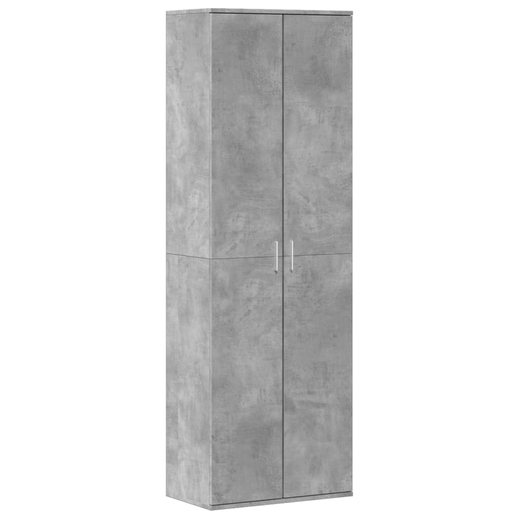 IKAYAA Armario Multiusos 2 Puertas Escobero y de Limpieza, Almacenaje Hogar, Madera de Ingeniería, 60x35x180 cm Gris Hormigón