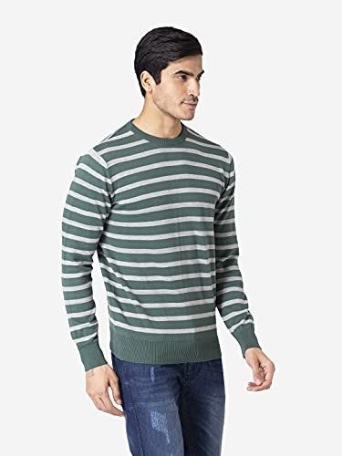 Image of Allen Cooper Strips Sweater for Men
