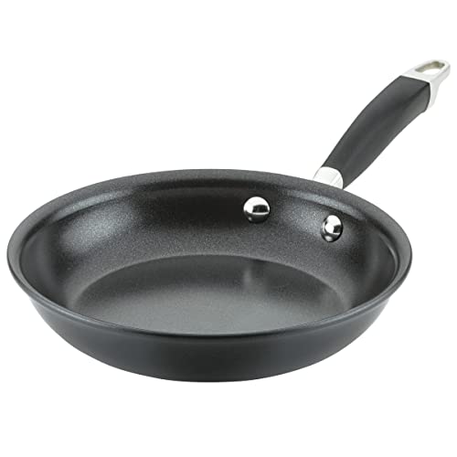 Anolon Advanced Home Hard Anodized Nonstick Frying Pan, 8.5 Inch – Small Non Stick Egg Pan, Durable Nonstick Skillet - Onyx by Anolon - Used condition - US$22.83