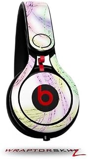 Skin Decal Wrap Compatible with Beats Mixr Headphones Neon Swoosh on White Skin Only (Headphones NOT Included)
