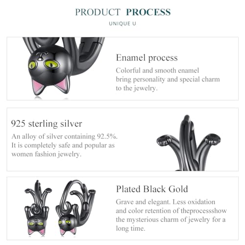 Sterling Silver Earrings VOROCO Cubic Zirconia White Gold Plated Colorful Huggie Small Hoop Earrings, Cute Butterfly Cat Hypoallergenic Earring For Women Jewelry Gifts4