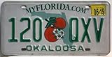 Material aus leichtem Metall Florida Nummernschild Auto Kennzeichen, Original KFZ Metall Schild USA, License Plate United States of America