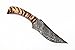 Grace Knives Handmade Damascus Steel Hunting knife 8.5 Inch Fixed Blade Knife With Leather Sheath G-1066_Ram
