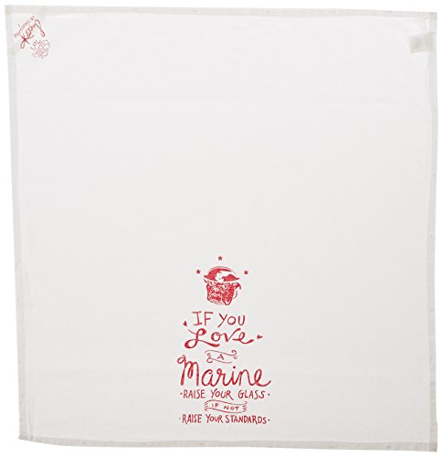 Primitives By Kathy Lol Made You Smile Dish Towel, 28 X 28-Inches, If You Love A Marine #TOP1
