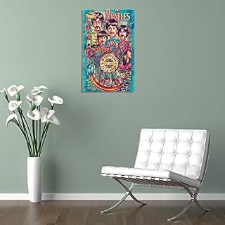 FANFF Poster décoratif sur toile Motif Beatles Sgt Peppers 60 x 90 cm – Image 5