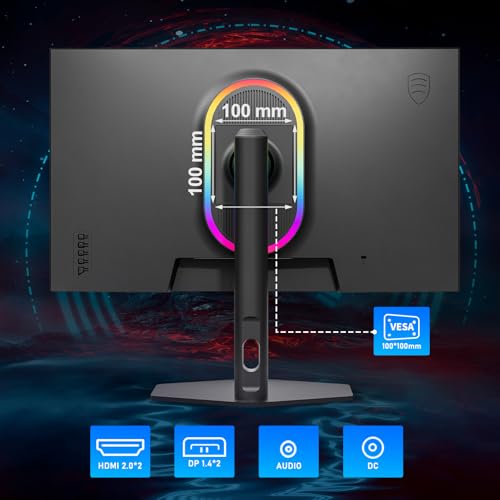 Image of FYHXele 27 inch Gaming Monitor 380Hz, FHD 1080P, 0.5ms Frameless, Ultra Slim Computer Monitor, Height /Pivot /Swivel /Tilt Adjustable Vertical Monitor, Support FreeSync, VESA, DP*2, HDMI*2