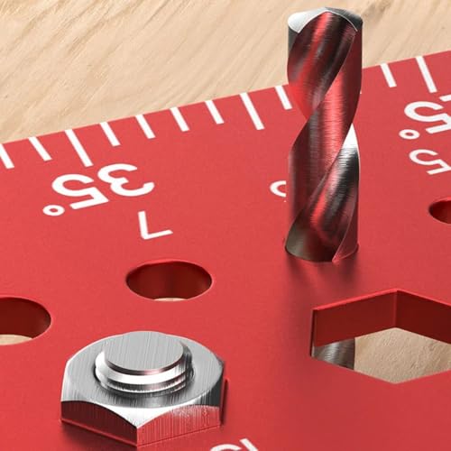 Regla triangular para carpintería con pasador de marcado de 30 cm en color rojo 7
