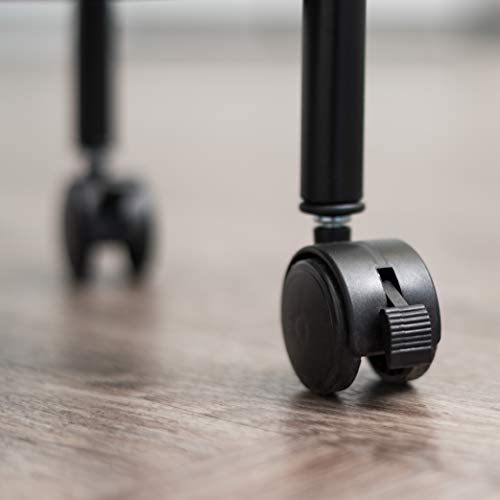 Iris Usa 2-Tier Kitchen Storage Rolling Cart With Lockable Caster Wheels, Coffee Cart, Pantry Rack, Home Bar, Serving Cart, Rustic Brown #TOP4