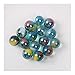 JINGGEGE 16 mm Glasmurmeln Kugeln Charms klare Pinball Maschine Heimdekoration für Aquarium Vase Aquarium Spielzeug für Kinder 10 Stück (Farbe: Blumenblau)