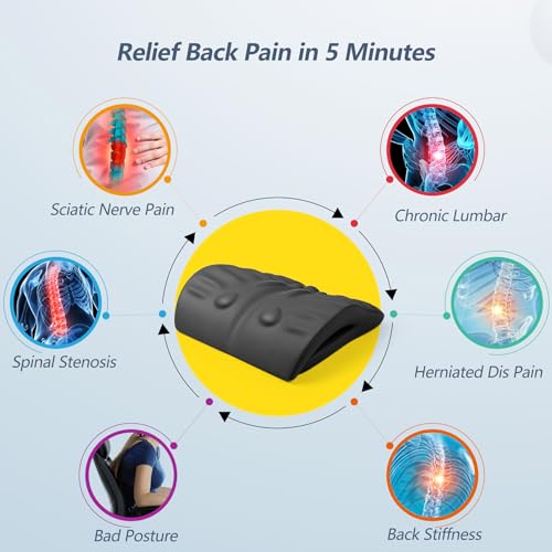 RESTCLOUD Back Stretcher for Back Pain Relief, Back Stretching Cushion, Chronic Lumbar Support Pillow Helps with Spinal Stenosis, Herniated Disc and Sciatica Nerve Pain Relief Lumbar Stretcher by RESTCLOUD - Image 2