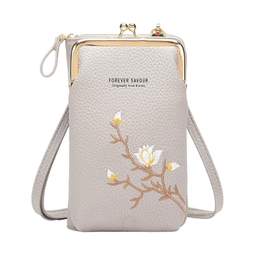 [Worpo] Grip Ending Vertical Tiny Phone Bag PU Leather Dense Crossbody Bag with Modifiable Belt for Daily Rudiments Detachable A