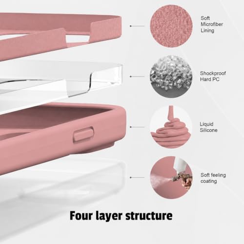 Image of KACA Silicone Back Case for Google Pixel 8A, Soft-Touch, Shockproof Phone Back Cover for Google Pixel 8A (Pink)