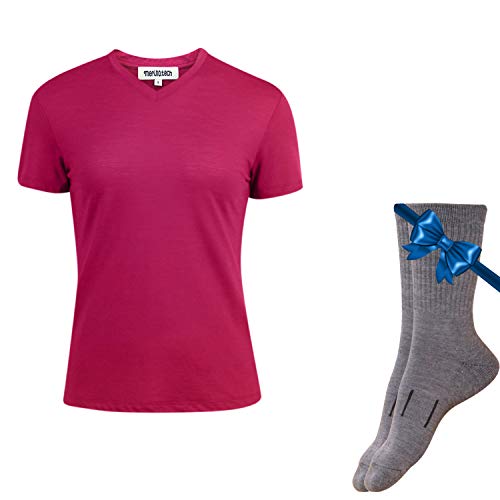 Merino.tech 100% NZ Organic Merino Wool Lightweight Women's Base Layer Thermal Short Sleeve