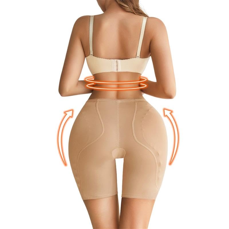 Image of Women High Waist Shapewear Shorts Tummy Control Butt Lifter Seamless Body Shaper Slimming Thigh Shaper for Dress