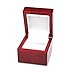 Noble Cherry Ring Box with Light - Unique LED Engagement Ring Box for Proposal Ring or Special Occasions (Mahogany/White Insert)