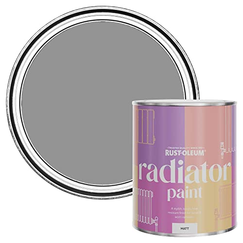 Rust-Oleum Grey Radiator Paint in Matt Finish - Pitch Grey 750ml