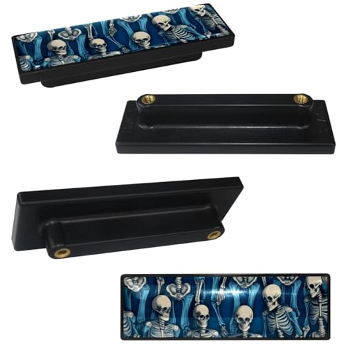 Boutons de placard rectangulaires bleu pour tiroir et commode