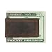 Brown Vintage Naturally Distressed Genuine Leather Money Clip - Magnetic - American Factory Direct - Made in USA by Real Leather Creations FBA487