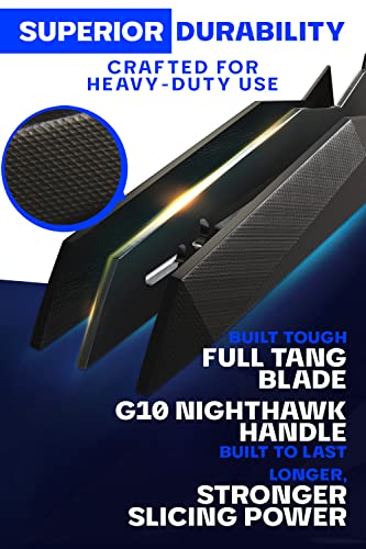 Dalstrong Chef Knife - 9.5 Inch - Shadow Black Series - Black Titanium Nitride Coated - Razor Sharp Kitchen Knife - High Carbon 7Cr17Mov-X Vacuum Treated Steel - Sheath - Chef's Knife - Nsf Certified #TOP2