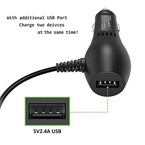 Powseed Dc12V Car Charger 34W Universal Power Adapter W/Usb Port For Dash Cam Breast Pumps Speakers Smart Phone Tablets & Micro Usb Devices, Output 3V 4.5V 5V 6V 7.5V 9V 12V Multi-Voltage Car Adapter #TOP1