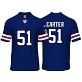 Abdul Carter Jersey Mens/Youth Football Abdul Stitched T-Shirt for Sports Fan Carter Blue No Brand/Logos