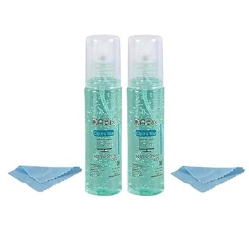 Darix Screen Cleaner, Laptop Cleaning kit, Cleaner kit, LCD Cleaning kit Solution Spray Fluid Gel Multi-Purpose for Mobile Laptop/Desktop, Camera Lens, LCD Display 100 ml (Pack of 2)