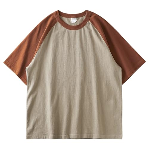 T-shirt manches courtes homme col rond et coupe raglan décontractée