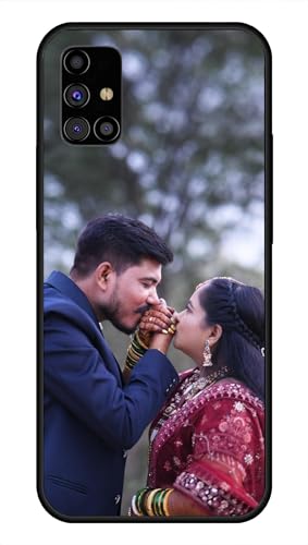 Image of NDCOM for Customised Back Cover M31s Samsung Mobile Phone Cover | Samsung M31s Cover | Samsung M31s Mobile Cover | DIY Personalised Photo Design | Customized Gift Custom Text Name Printed Glass Case