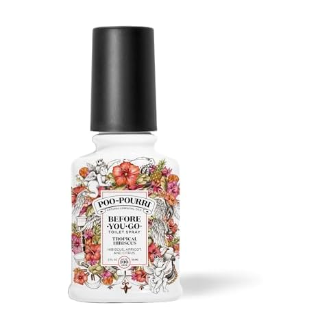 Poo-Pourri Before-You-Go Toilet Spray, Tropical Hibiscus, 2 Fl Oz - Hibiscus, Apricot and Citrus Cover