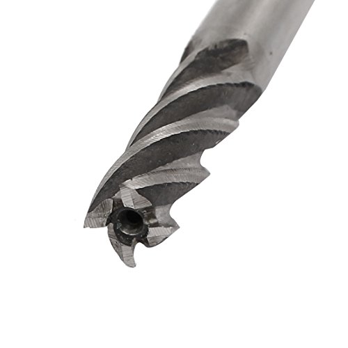 Image of uxcell 10mmx9mmx30mmx85mm Machining Cutting Tool Helical Groove 4 Flute Straight Shank Milling Cutter End Mill