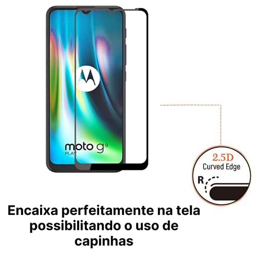 Capa Capinha Anti Impacto Com Compatível Com Motorola Moto E7 + 2 Películas Vidro 9d 3d Cobre Toda T