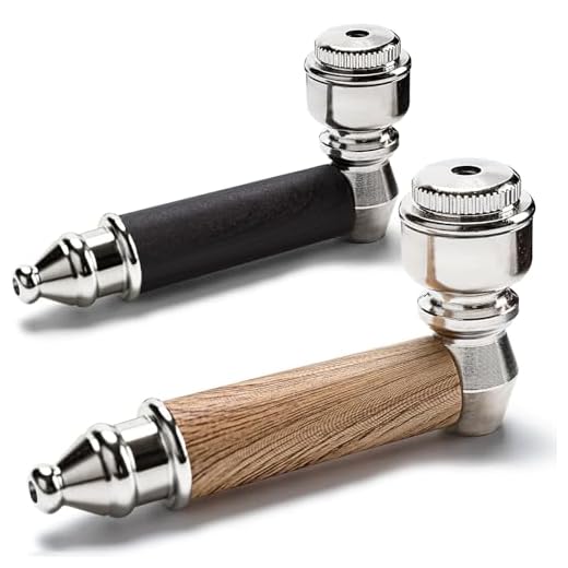 SPIPER Tobacco Pipe Set for Men, 2-Pack Metal Pipe with Dual-Layer Heat-Resistant Handle, Travel Pipe Kit with Glass Bottle, Steel Tool & Carbon Fiber Pouch, Compact Pipe Accessories Gift Set