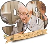 98 Geburtstag - 98 Geburstag Frauen personalisiert - Foto Motiv Holzbild opt. mit Sockel - 98 Geburtstag Männer, 98 Geburtstag Deko, 98. Geburtstag Frau, 98 Jahre Geburtstag, 98 Geburtstag Mann