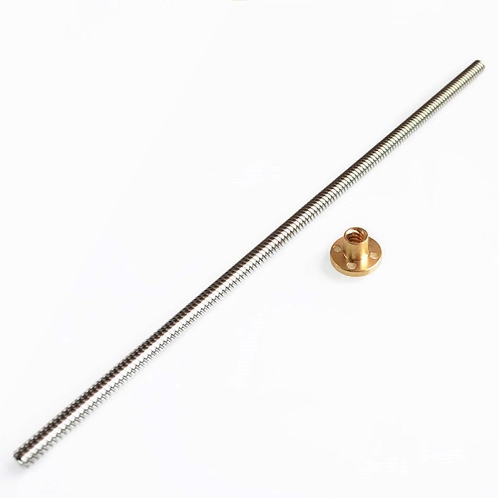 1 Stück T5 Leitspindel Picth 1 mm 2 mm, Länge 100/200/400/500/800/1000 mm Gewindestange, for 3D-Drucker + Messingmutter(1000mm)