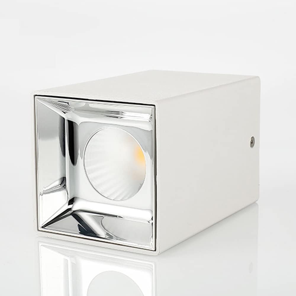 3in 4in Surface Mounted Downlight Square Led Spotlight White Finish Ceiling Lamp 15W,18W,25W,30W LED Can Light for Indoor Lighting Closet Light Fixtures