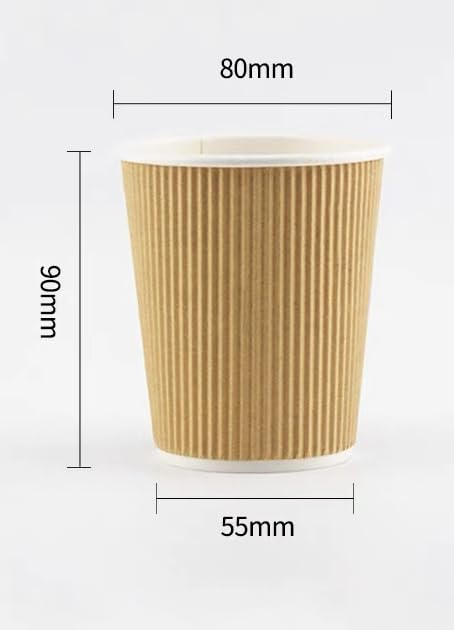 50pk 8oz Kraft Paper Cups with Lids thumbnail 9
