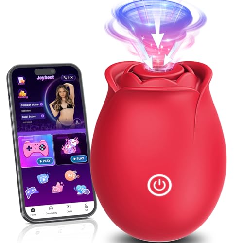 Sex Toys Vibrator for Women - Allovü Rose Sucking Vibrator Sex Nipple Toys with 9 Suctions, G-spot Dildo Vibrators Rose Sucker, Clitoral Stimulator for Women Female Couples Adult Sex Toy Games