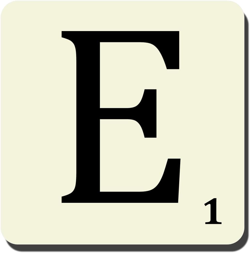 DigiPrint Graphics Alphabet Coasters - Letter E | 90mm x 90mm MDF Coaster | Made in the UK | (COASTER005)