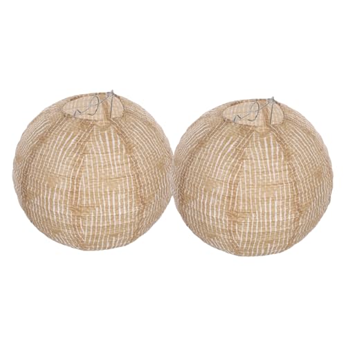 2pcs Burlap Hanging Lanterns Rustic Lanterns for Birthday Parties Weddings Home Decoration Multipurpose Decorative Party Hanging Decor