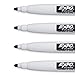 Expo Magnetic Dry Erase Markers with Eraser, Fine Tip, Black, 4 Count