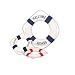 Szsrcywd Decor Life Ring, 3 PCS Welcome Aboard Life Ring Mixed Size Mediterranean Style Nautical Life Ring for Home Decoration (Red and Blue)